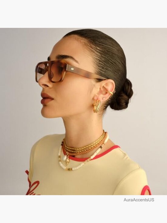 Subzero Shield Sunglasses Aviator Gradient Lens Gold